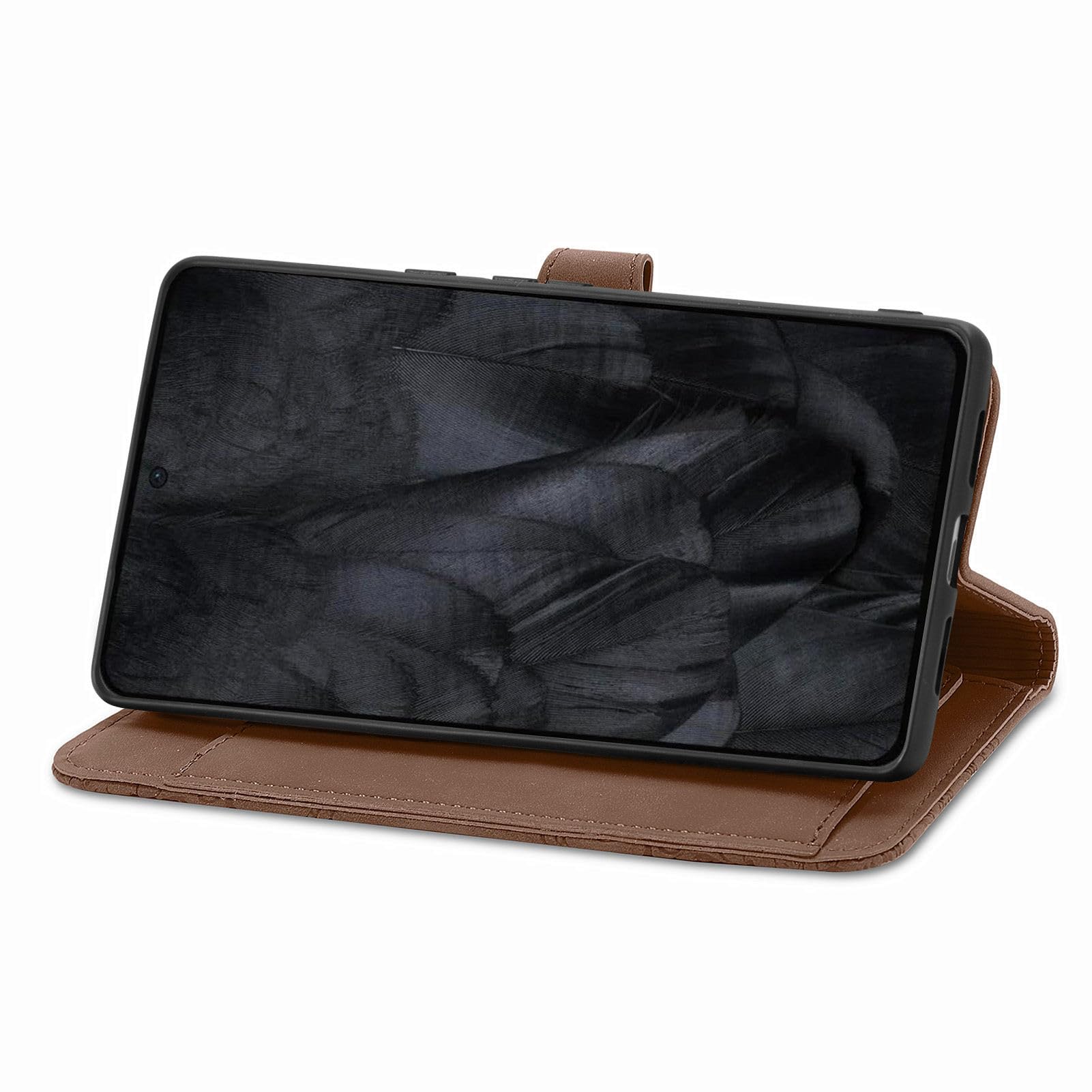 PYTWOPY Funda Tipo Cartera Compatible Con Google Pixel 8 Pro 5G Con Tarjetero, Funda Protectora A Prueba De Golpes Para Teléfono Compatible Con Soporte De Anillo De Rotación De 360° Y