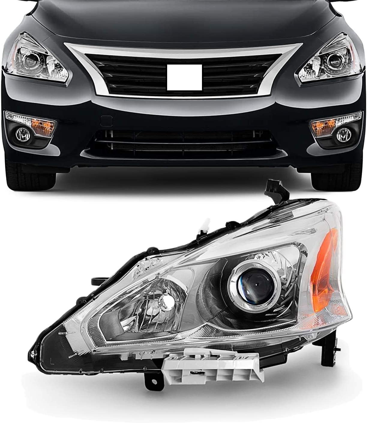 AKKON - For 13-15 Altima 4 Doors Sedan Halogen Type Headlight Front Lamps Driver Left Side Direct Replacement