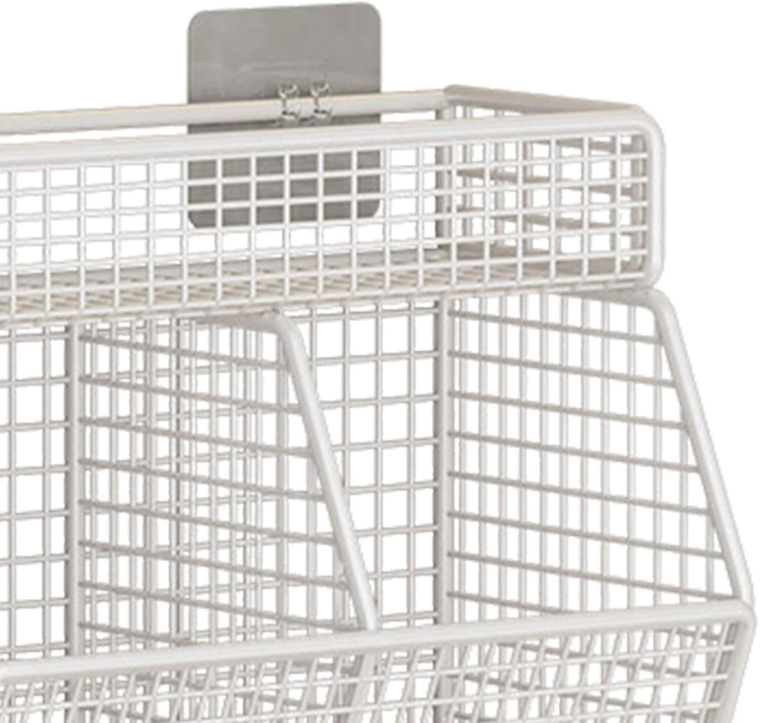 Space Saving Designs Hanging Wall Organizers Basket for Kitchen and Living Room 3 Grids Metal Wire Construction