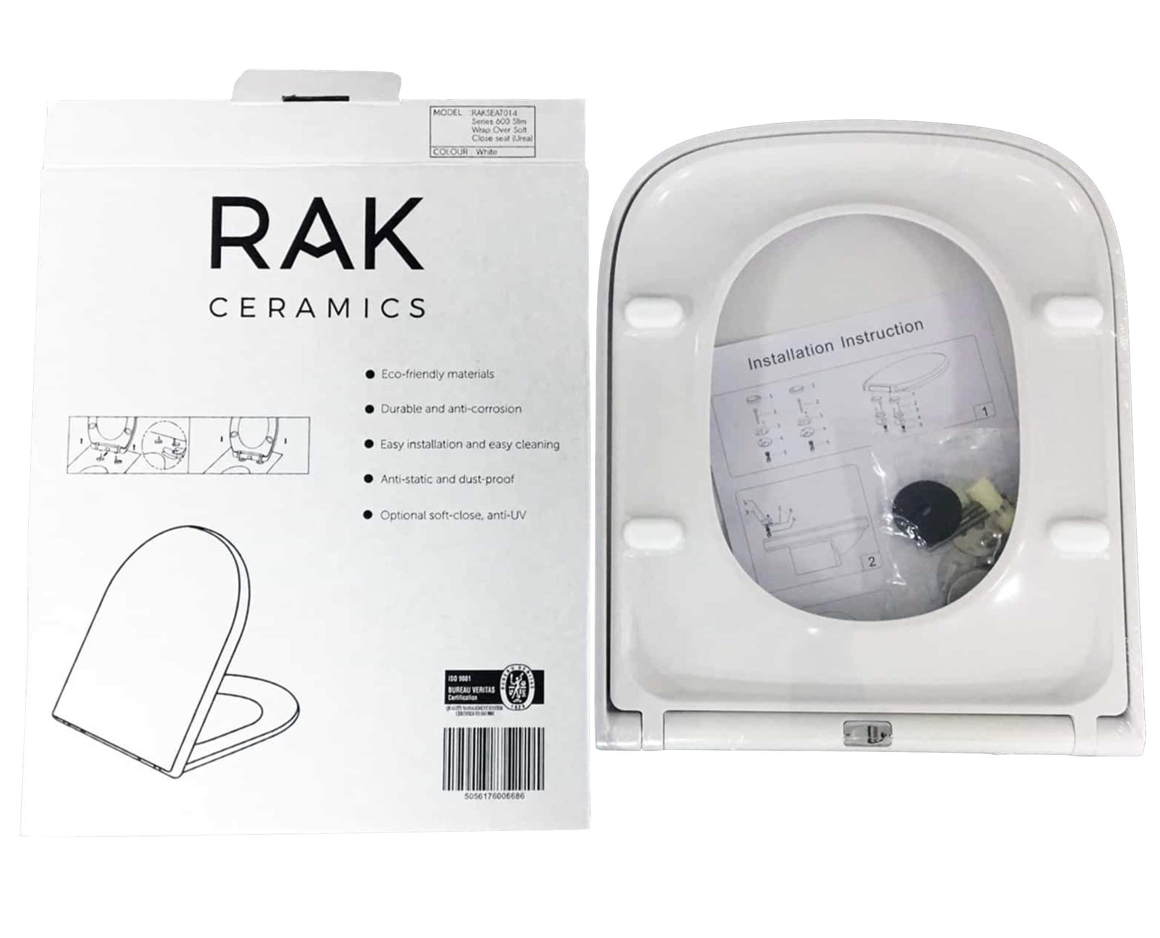 New Slimline RAKSEAT014 Quick Release Soft Close WRAP Over Toilet SEAT