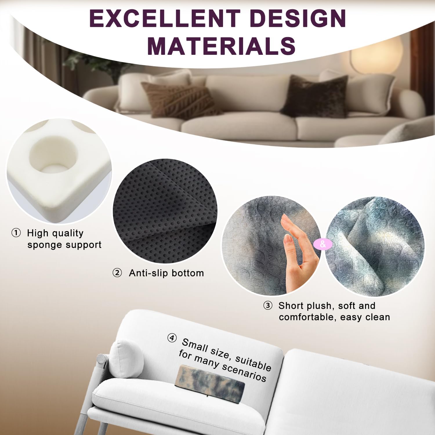 Couch Cup Holder Pillow, 5 Hole Couch Drink Holder! Keep Drinks Hand Side and Keep Temp, Prevent Spills and Use Anywhere. Cup Holder for Couch, Bed, Camping, RV, Car, Beach. Beige Gray