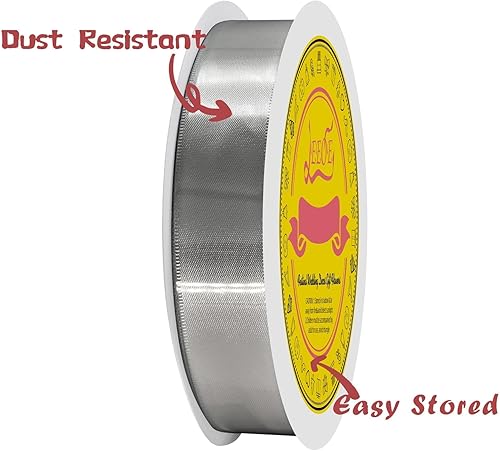 Miniatura 1247 de Cinta de satén verde esmeralda de doble cara de 1-1/2 pulgadas x 50 yardas, cinta de poliéster verde esmeralda para envolver regalos, muy adecuada