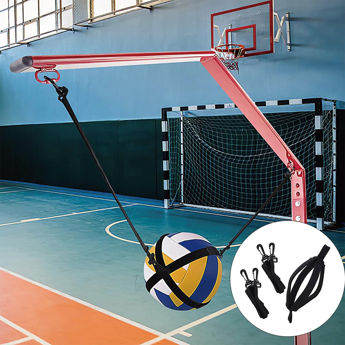 Kiuiom Entrenador De Voleibol Ajustable,Cinturón Voleibol para Práctica,Equipo Voleibols para Balanceo Brazos, Cinturón De Voleibols para Entrenador De Remates,Corrector De Gestos Entrenamient