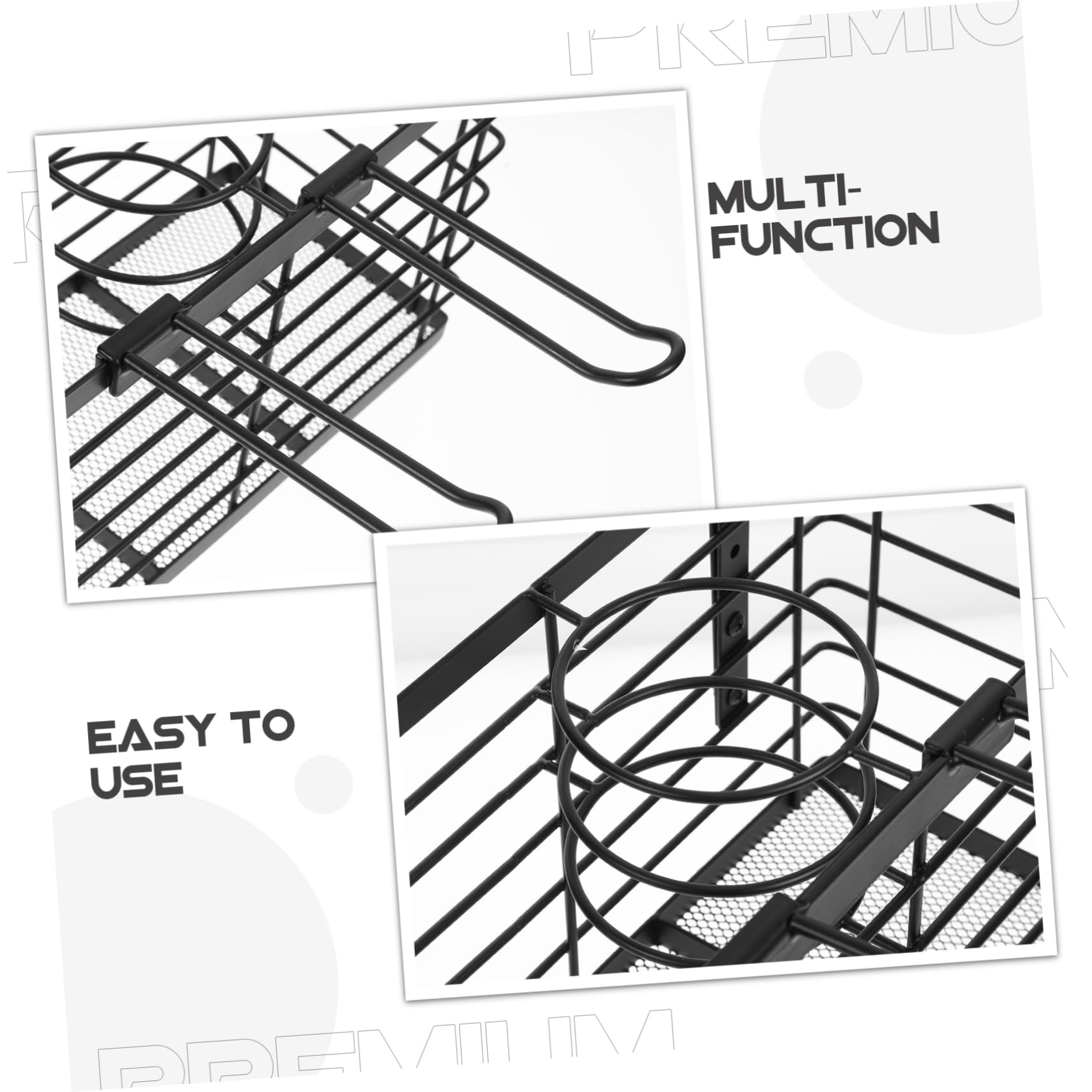 Ciieeo Hair Dryer Rack Door Mount Storage Plastic Hair Tool Organizer Space Saving Easy Install