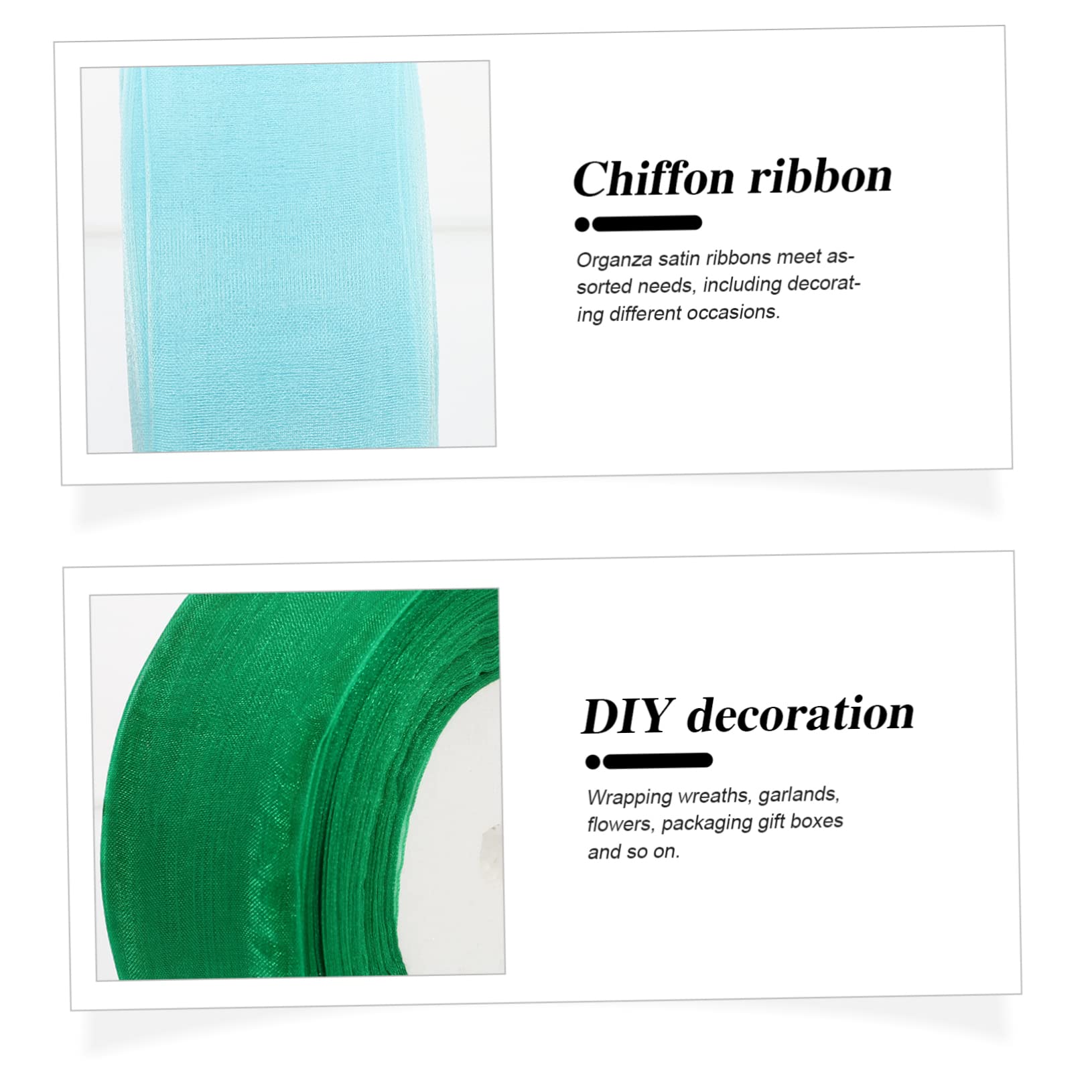 Operitacx 8rollen Chiffon Organza Geschenkband Bunten Farben Dekoratives Band Für Hochzeiten Bastelprojekte Und Geschenkverpackungen