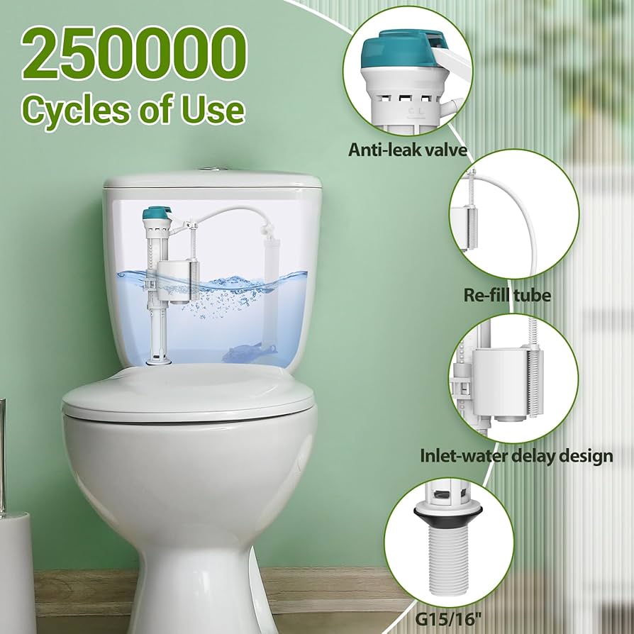 Dual Flush Toilets Lasnten Pieces Toilet Fill Valve Toilet Tank