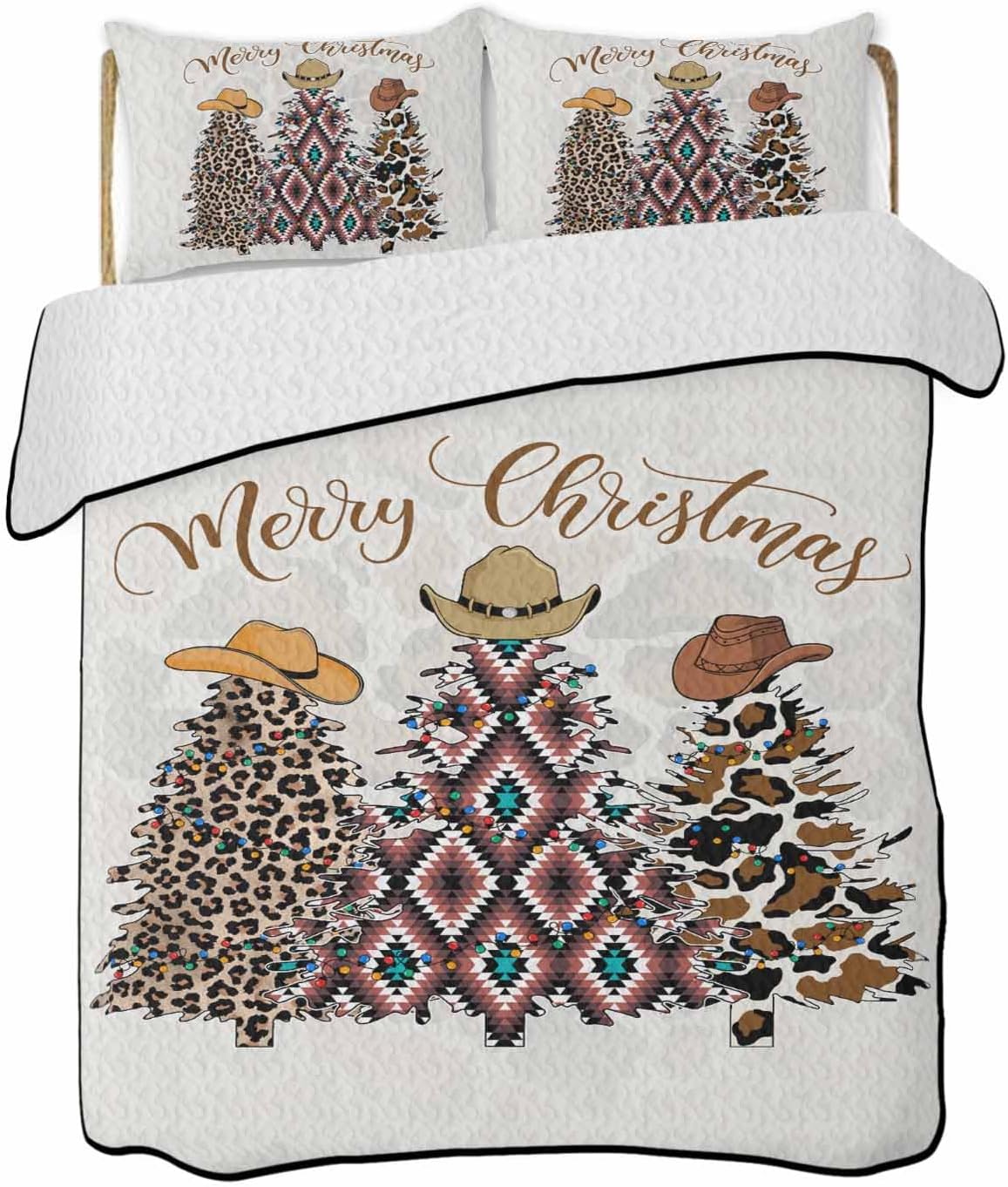 Quilts Twin XL Size Christmas Trees Soft Comforter Bedding