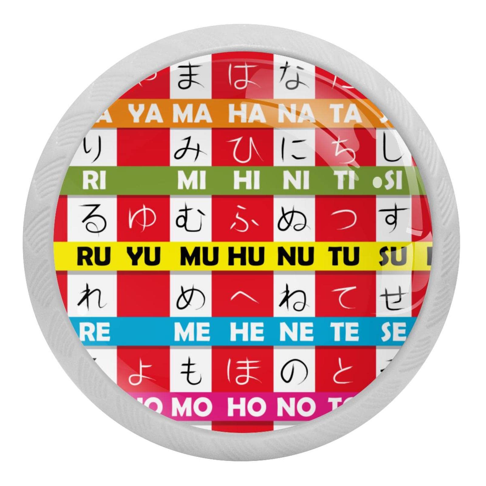 Boutons de meuble japonais Hiragana fluorescents pour égayer votre cuisine nocturne