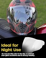 Vista 2 de Soman Airflite - Protector facial de repuesto, IC-06 compatible con protección UV IC-06 Airflite (transparente)