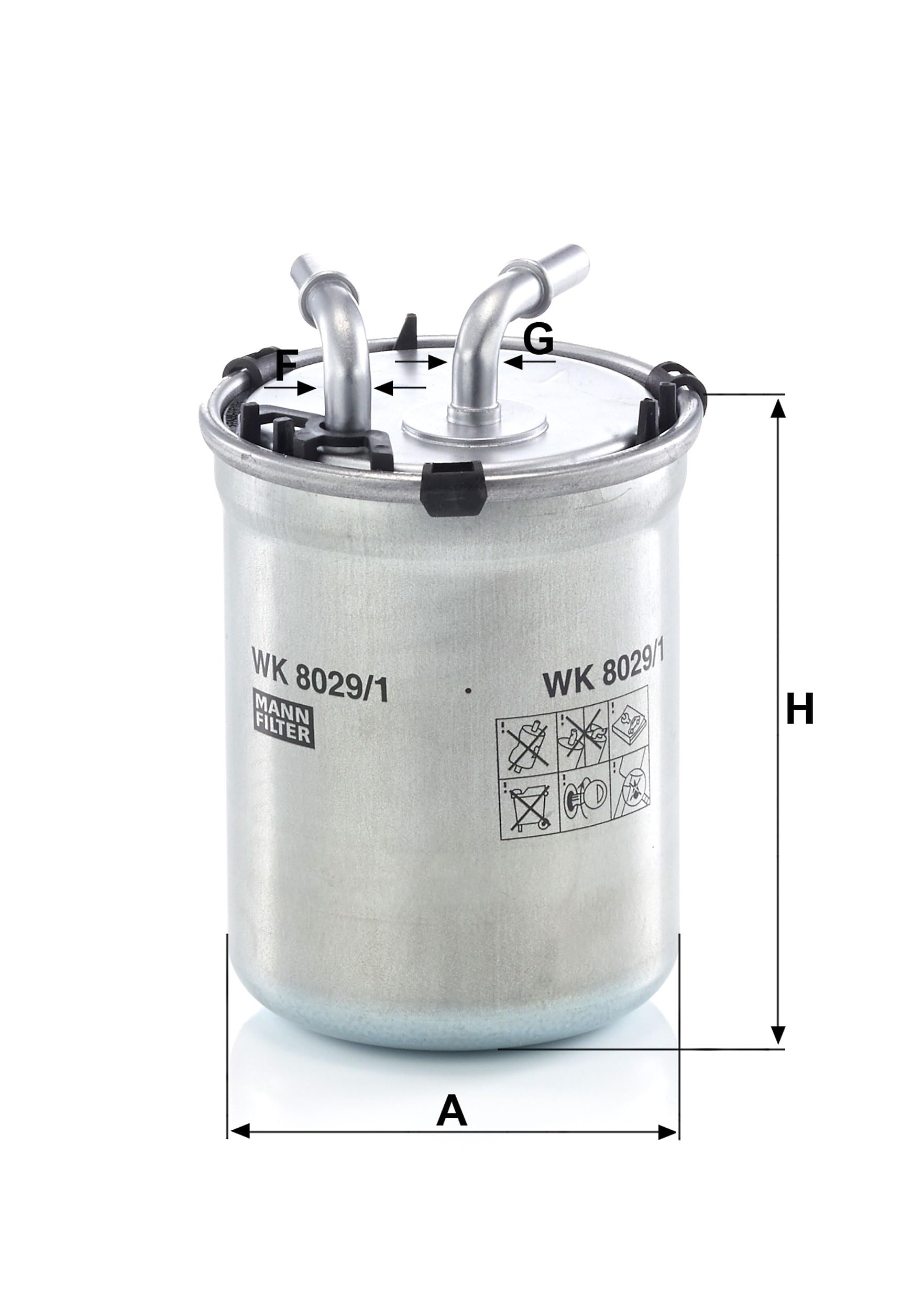 MANN-FILTER WK 8029/1 Filtro carburante - per Autovetture + veicoli commeriali