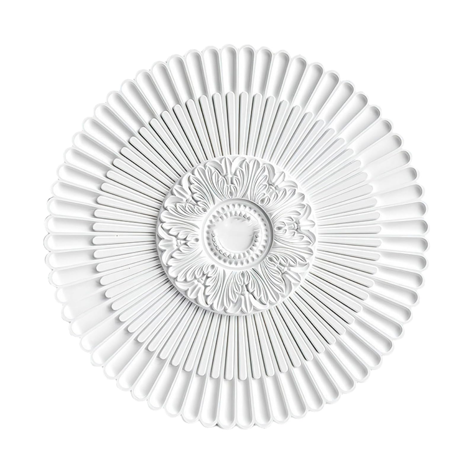 Foelanne Style-C Round Pu Ceiling Medallion Ceiling Fan Light Base Multiple Sizes 40-60 Cm(,50Cm)
