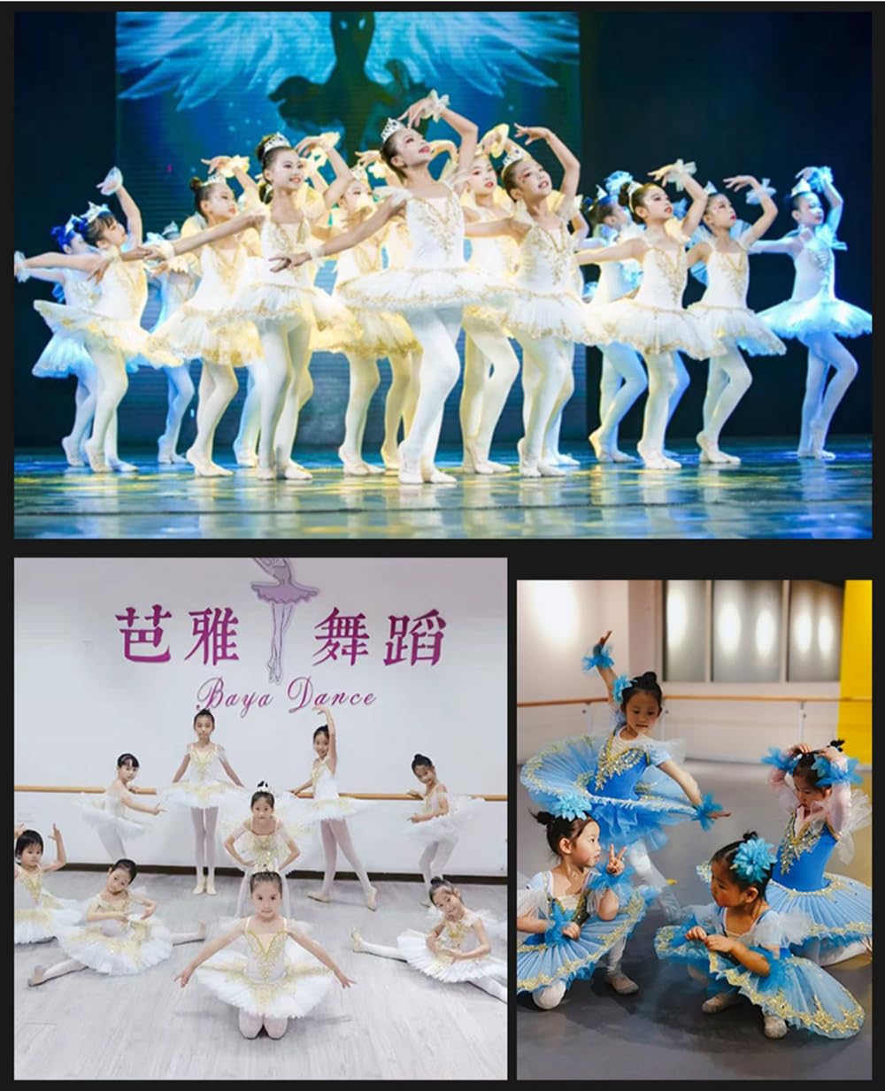 Masif Ballet Tutu Falda Mujer Adulta Ballet Profesional Tutu para Niñas Niños Swan Lake Tutu Bailarina Fiesta Baile Bordado Trajes