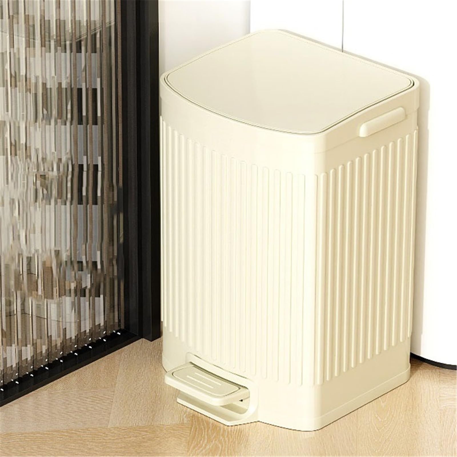Papelera Papelera De Baño Con Pedal Y Contenedor Interior Desmontable bote de basura de cocina(Negro,Pequeño)