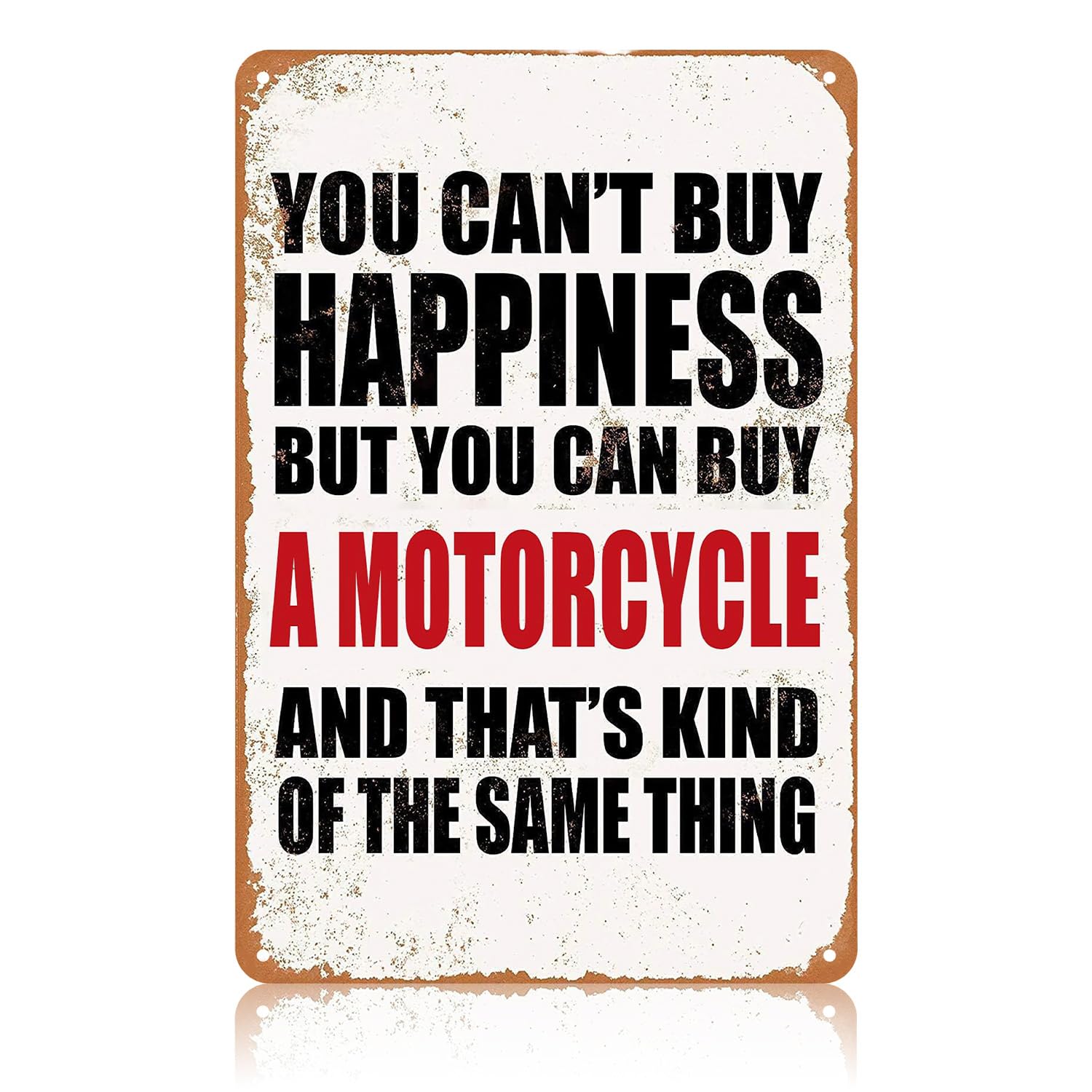 Motorbike Gifts for Men, Motorcycle Metal Signs Plaques, Vintage Wall Art Decor, Man Cave Gift for Motorcycle Lovers, Teenagers, Motorbike Accessories Living Room Decor, 12×8 in