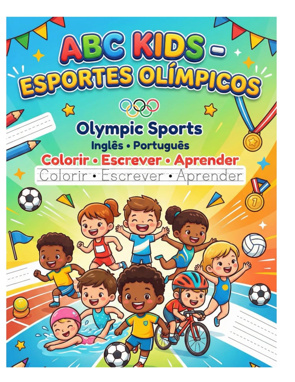 ABC KIDS - ESPORTES OLIMPICOS DE VERÃO: Olympic Sports (Português - Ingles) - Aprendizado divertido