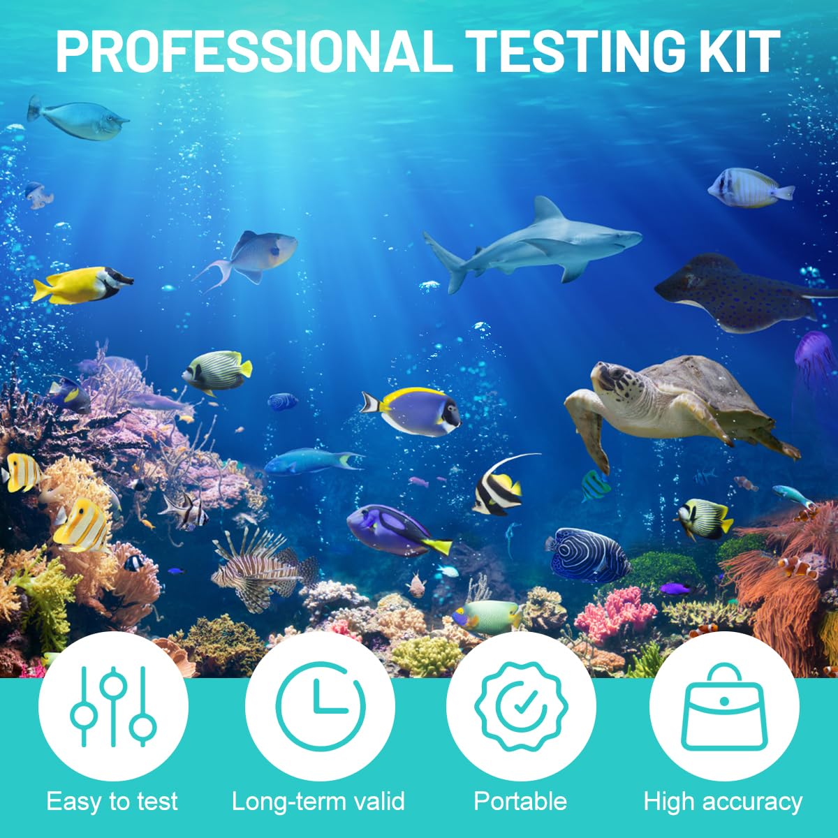 200 bandelettes de test d'eau 9 en 1 pour aquarium : pH, nitrites, nitrates, chlore, dureté totale, fer, cuivre. Test rapide pour l'eau potable, l'eau de piscine, l'eau d'aquarium, l'eau de fontaine e