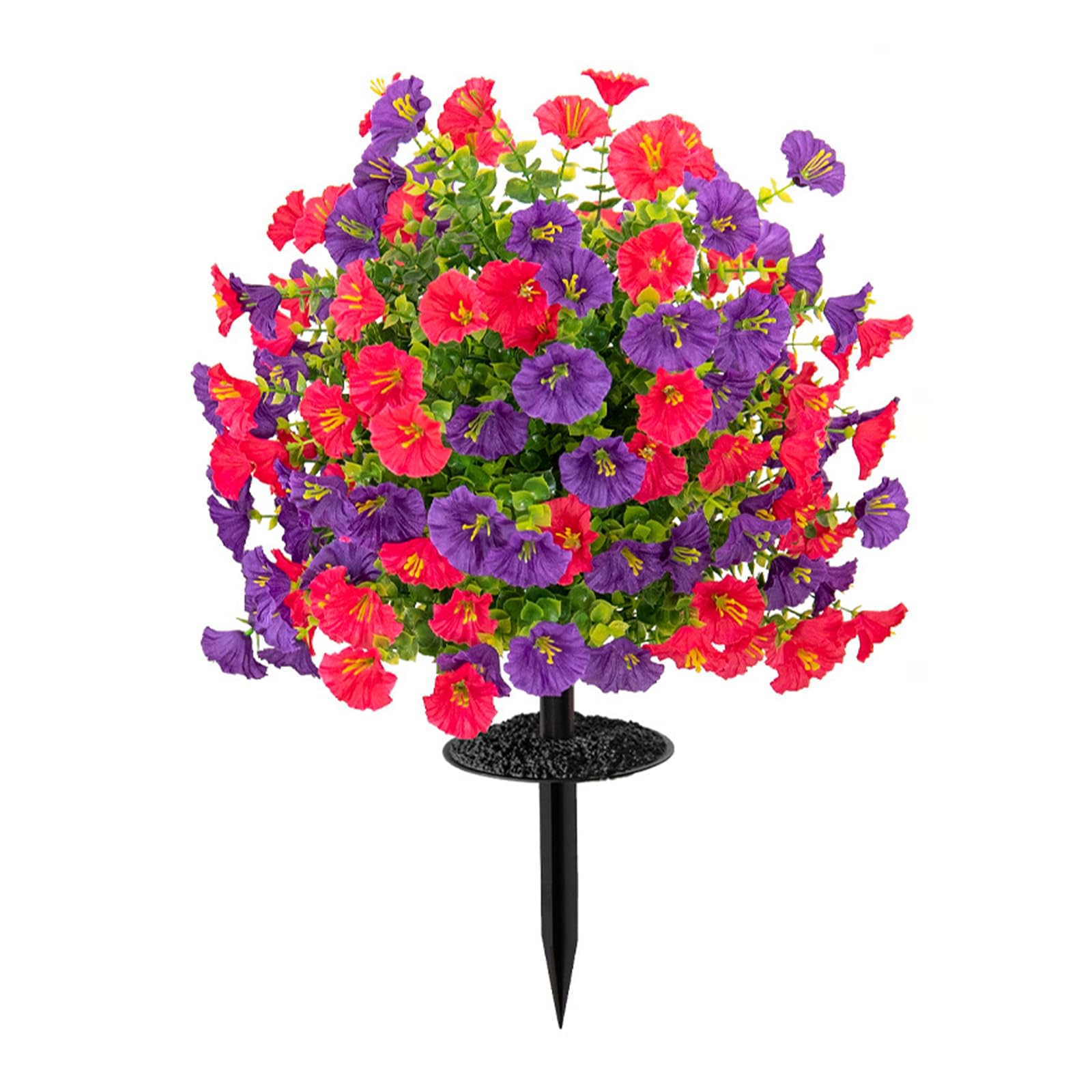 JSGHGDF Artificial Morning Glory Flower with Ground Stake Weather Realistic for Garden Patio Yard Realistic Blossomy Arrangement