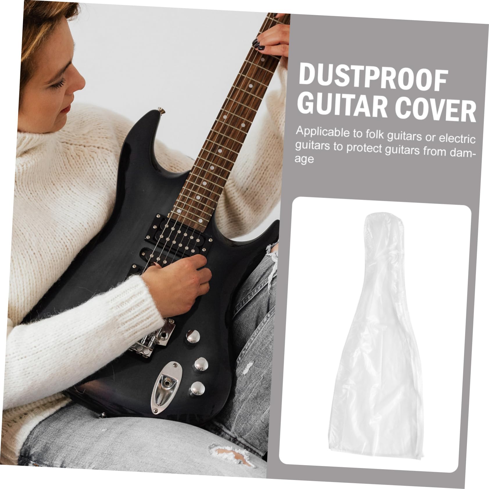 Funda Esmerilado Protectora Blanco para Guitarra PVC