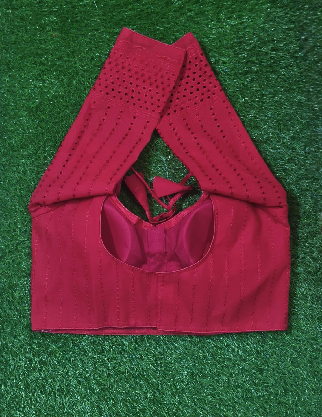 Readymade Saree Blouse with Embroidered Sleeves, Back Hook Closure, Structured Cups, Stylish Ethnic Choli |-image-11