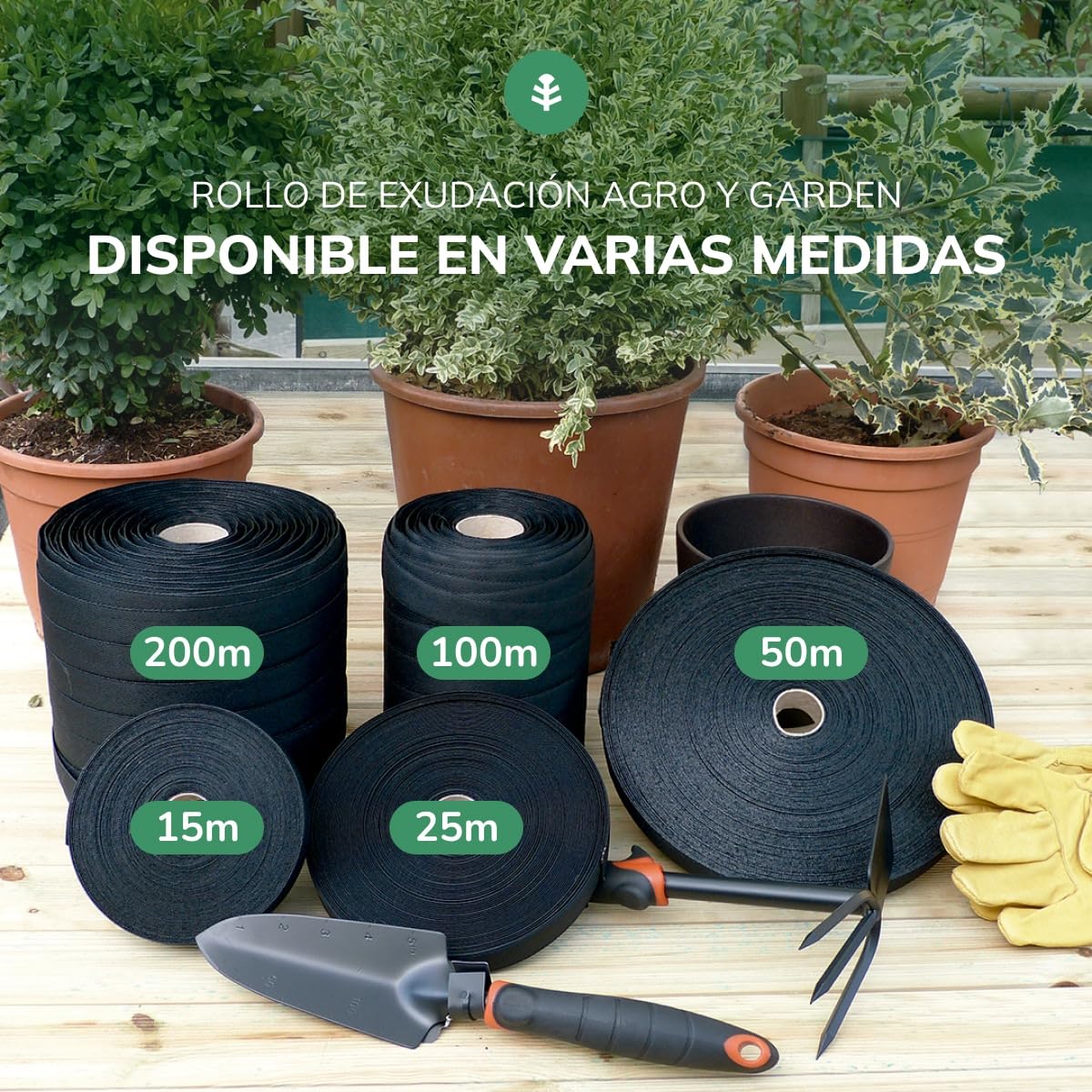PLANETA HUERTO | Rollo Exudación Garden 25 m – Sistema de Riego Sostenible para Césped y Jardines