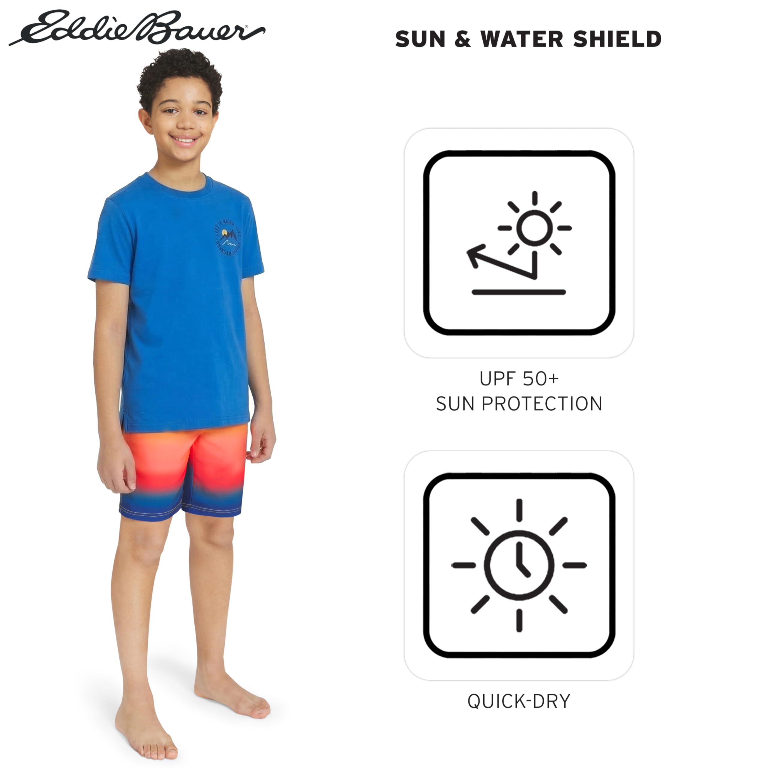 Eddie Bauer Jungen Rash-Guard-Shirt