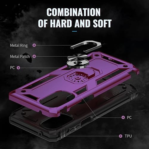 Miniatura 7 de Funda para Moto G Stylus 5G 2022 con protector de pantalla grado militar de 16 pies probada en caídas, funda protectora con soporte de anillo