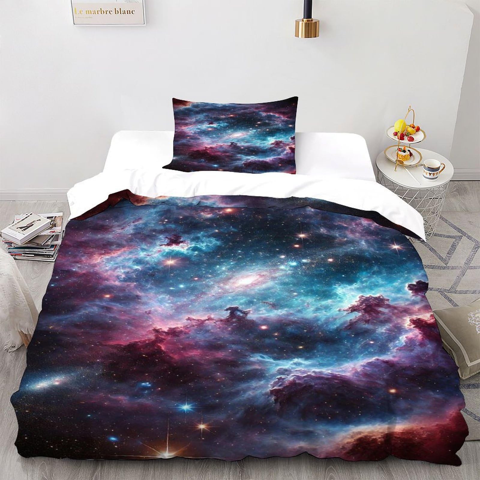 Parure de lit espace 3D nébuleuse pour transformer la chambre d'un jeune passionné