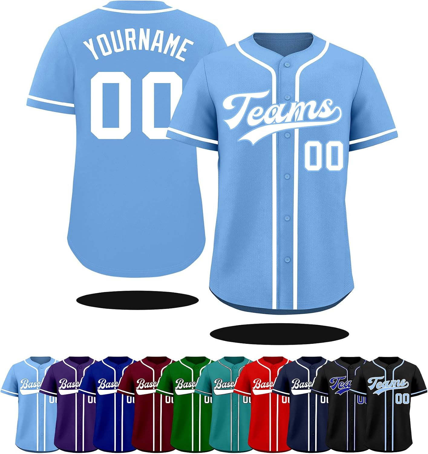 Camiseta personalizada de béisbol, con nombre, número y logo bordados o impresos, uniforme de equipo para hombres y mujeres
