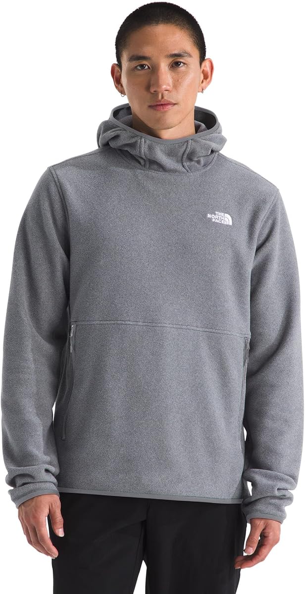 THE NORTH FACE Men's Glacier Fleece Pullover | 3 Piece Hood With Secure Zip Kangaroo Hand Pockets