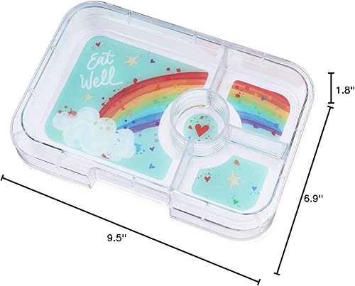 Miniatura 10 de Yumbox Caja Bento de tapas a prueba de fugas, lonchera para mujeres, adolescentes y niños, tamaño grande, bandeja de 4 compartimentos con sección