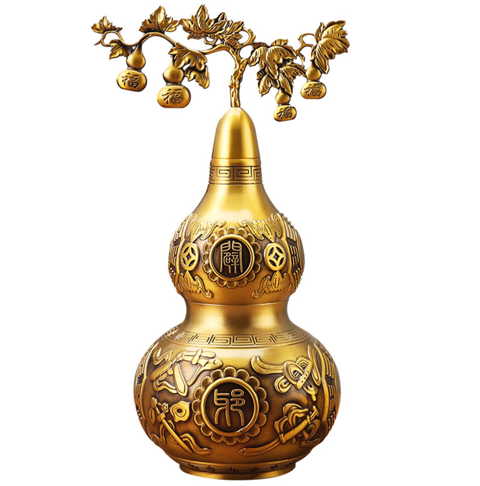 Home Decoration Desk Brass Gourd Ornaments,Statue for Hotel Office Desktop