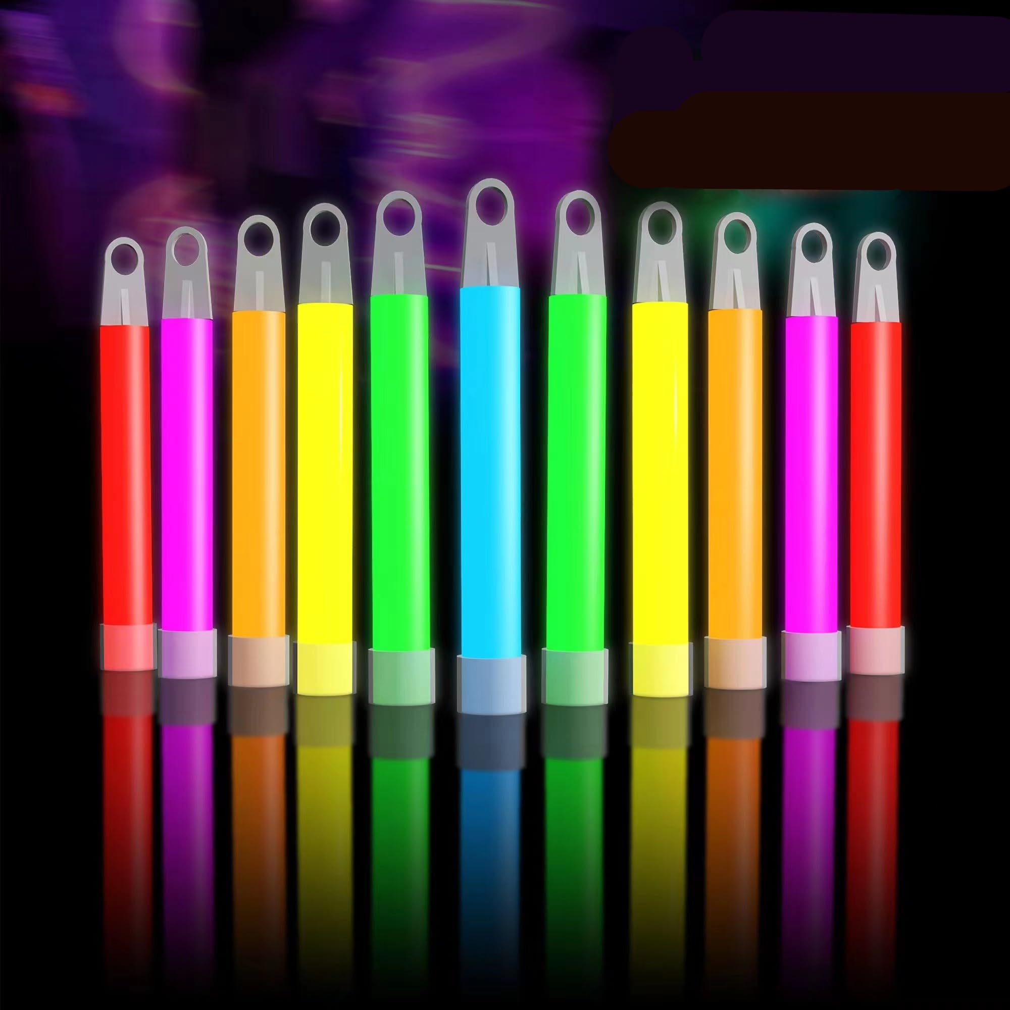 Glow Fever Glow Sticks Bulk - 200 Unidades Brillan en la Oscuridad con Cordones, para Suministros de Fiesta, Recuerdos de Fiesta, cumpleaños, Halloween, súper Brillantes, Dura
