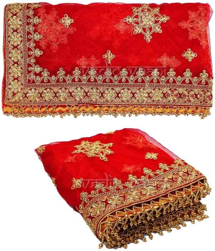 Vedic VaaniNet Cloth MATA Ki Chunri | Wedding Chunri | Devi Maa Chunri for Navratri Festival (1 Pcs)