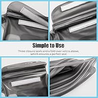 Vista 4 de ECHTPower Paquete de 2 bolsas impermeables, riñonera impermeable, bolsa seca impermeable con correa ajustable para la cintura para playa, natación