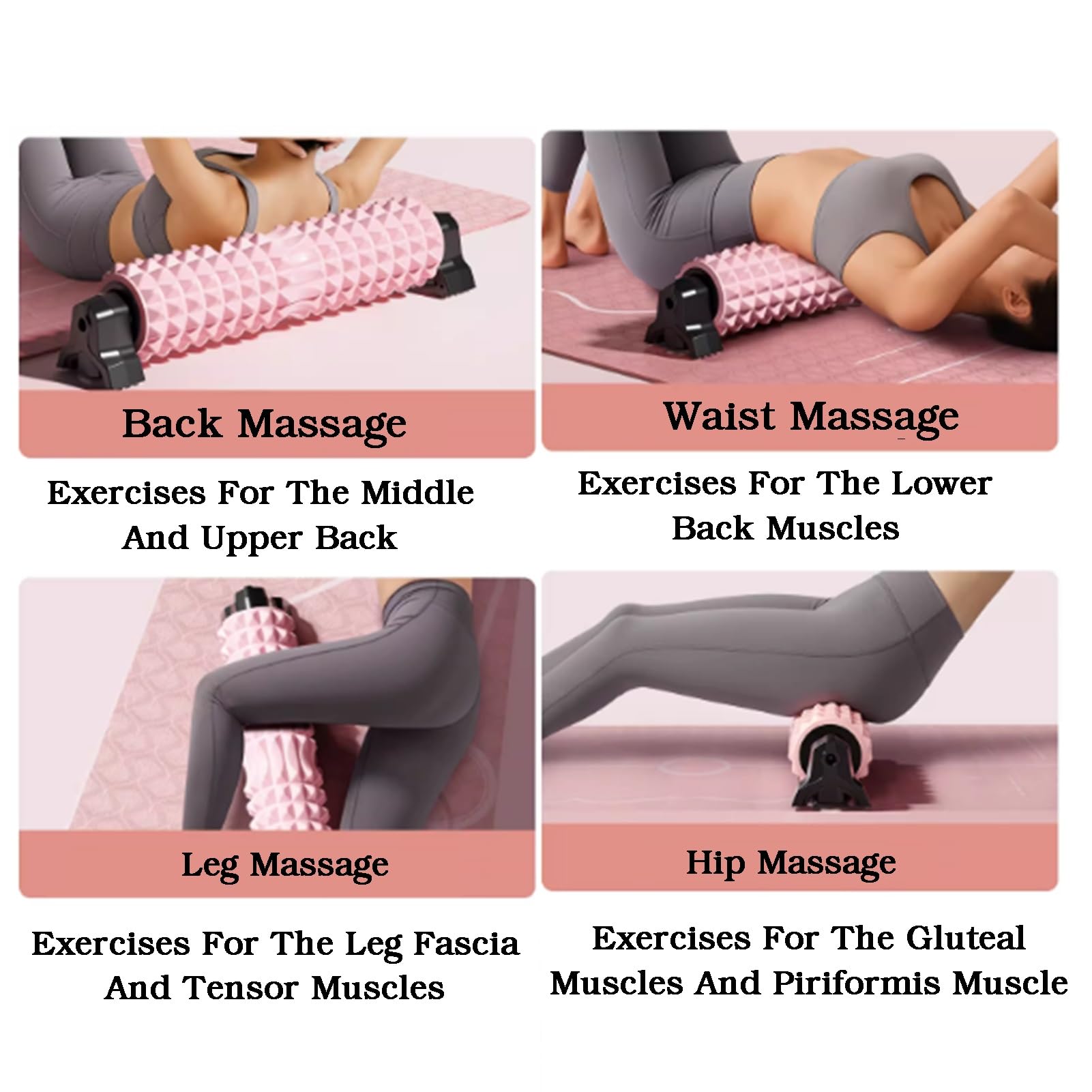Rouleau En Mousse For Masseur De Tissus Profonds, Rouleau En Mousse Masseur De Tissus Profonds Haute Densité,À Point De Déclenchement Avec(Color2)