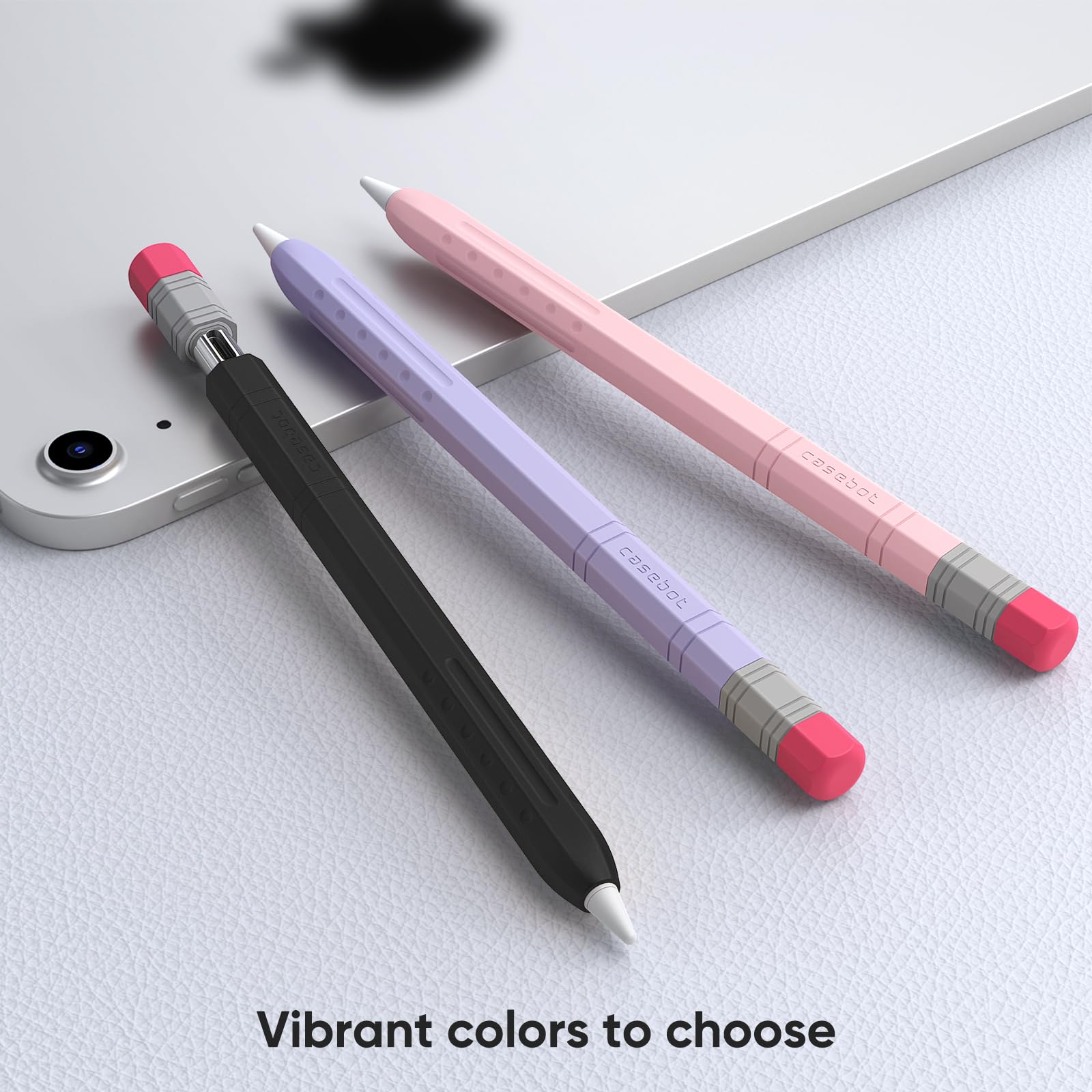 FINTIE Custodia in Silicone per Apple Pencil USB-C, Cover Protettiva Antiscivolo, Supporto Magnetico Nero