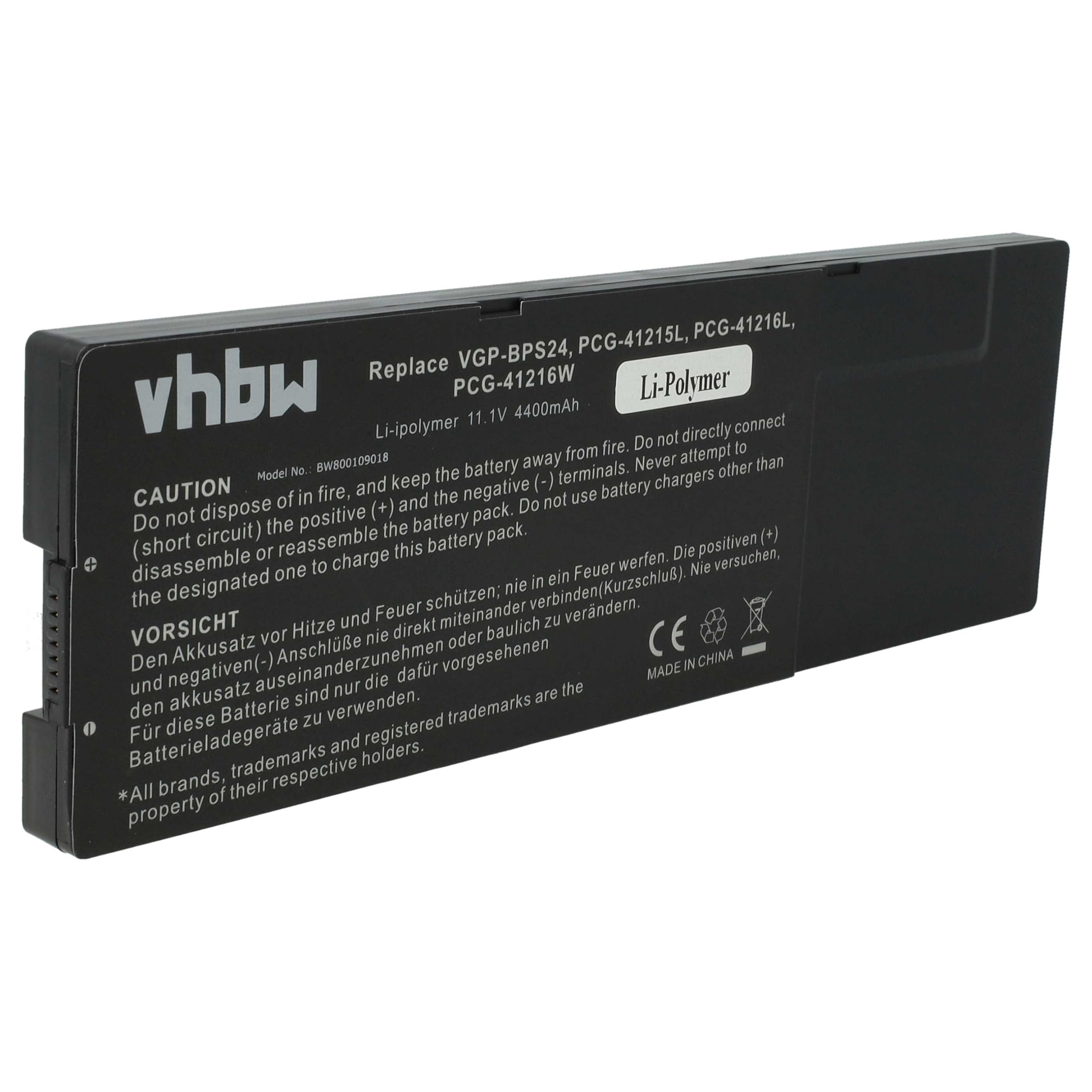 vhbw Bateria kompatybilna z Sony Vaio VPC-SB4X9E, VPC-SB4V9E, Notebook serii VPC-SB (4400 mAh, 11,1 V, Li-Ion) - Chip informacyjny