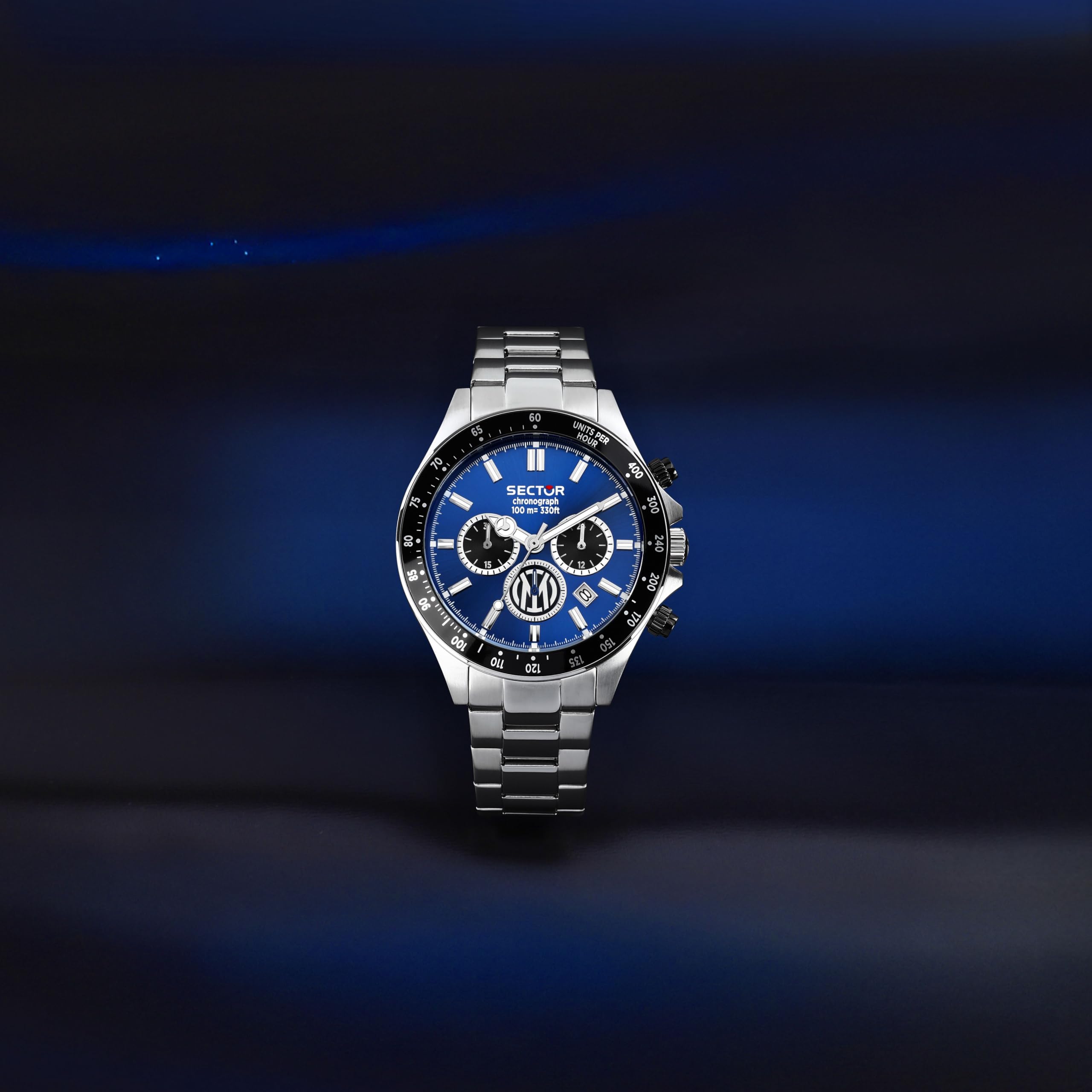 Sector No Limits Orologio Uomo, Cronografo, Analogico, 43 mm, Collezione 230 - INTER Special Edition - R3273661052