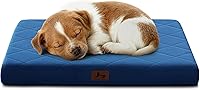 Vista 10 de Tapete ortopédico para perros grandes y medianos, cama impermeable para perros con funda extraíble, cama lavable para mascotas con espuma para jaula