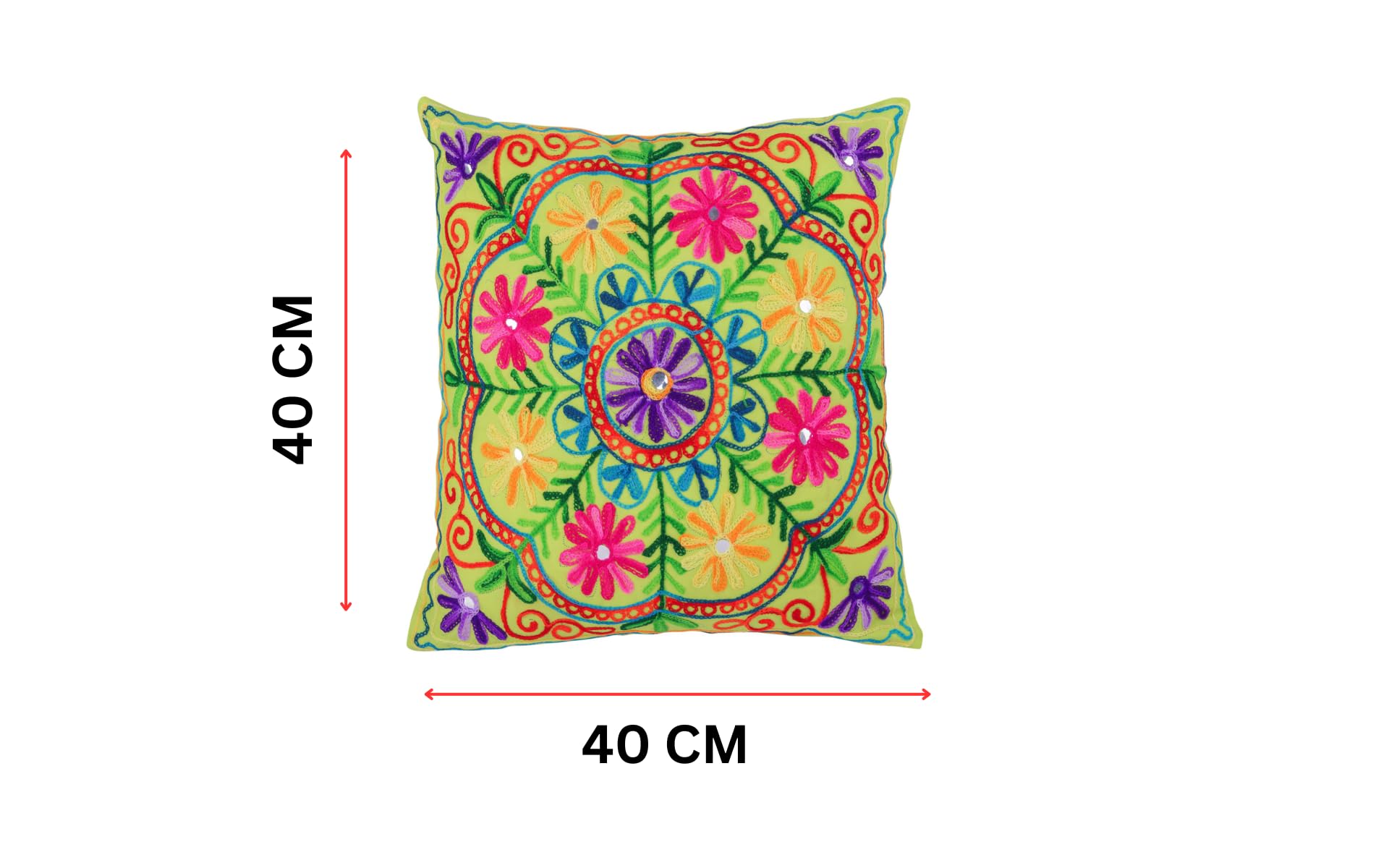 Vintage bloemen kussenhoezen 40x40cm set van 4