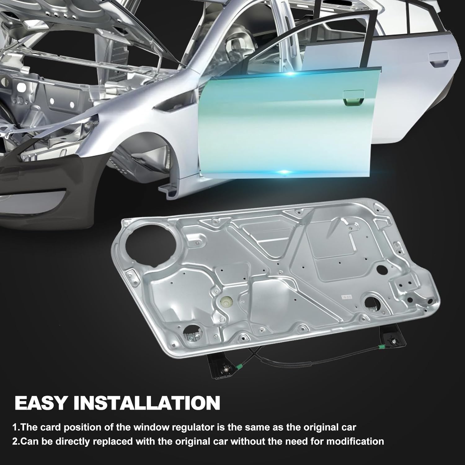 SCITOO Window Regulator Without Motor Fits For 1998-2010 for Volkswagen Beetle, Replacemnet OE 749-531 Front Left Driver Side