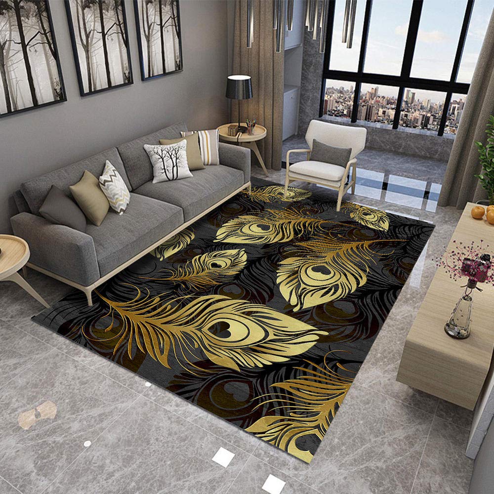 Tapis antidérapant de salon 180x280cm velours doux sans plis