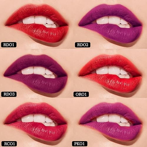 Miniatura 2 de MANZIMIAO - Lápiz labial líquido mate de 6 colores color vino impermeable natural de larga duración mini maquillaje botella de vino