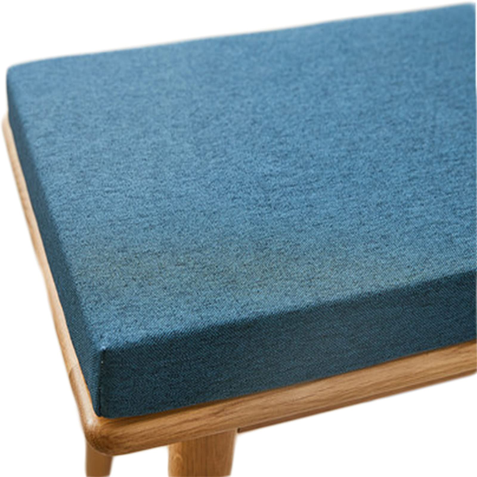 Coussin rectangulaire indigo 120 cm en éponge douce et antidérapante pour banc 3 places