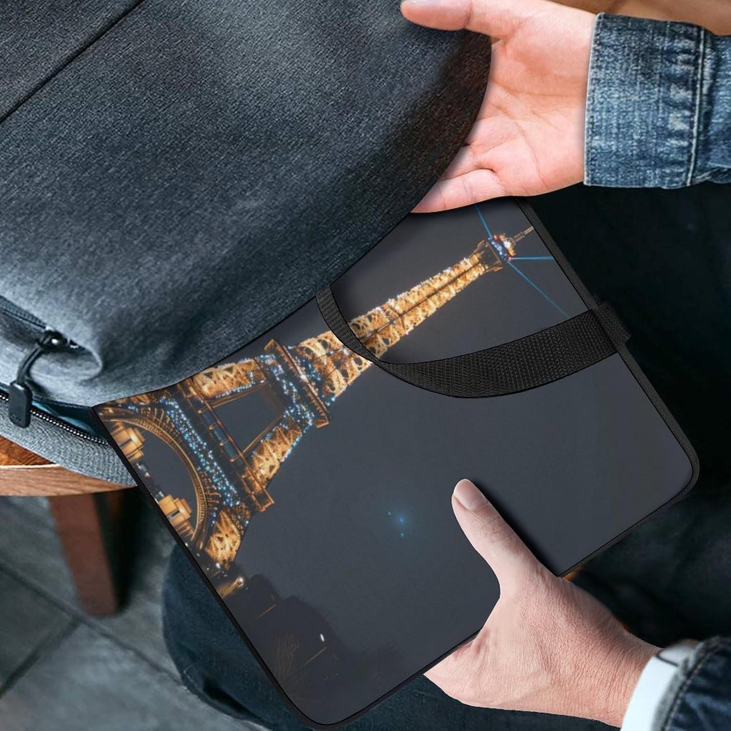 Eiffel Tower Paris Laptop Bag Print Computer Sleeve Case Protector Briefcase Totes for Women Men