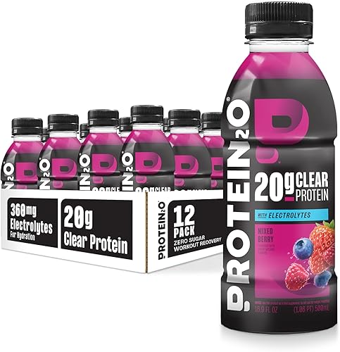 Vista 14 de Protein2o - Bebida proteínica con electrolitos, 12 botellas de 17 onzas fluidas cada una (peso neto), total de 203 onzas fluidas