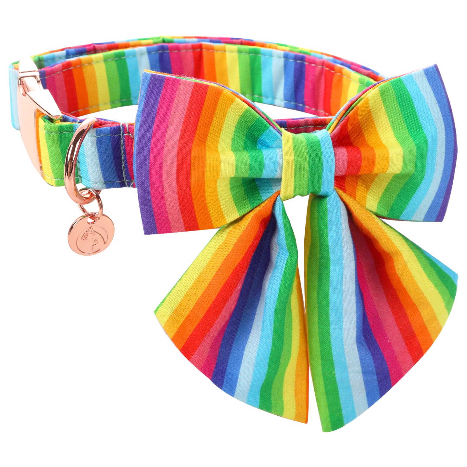 DOGWONG Summer Dog Collar with Bow tie