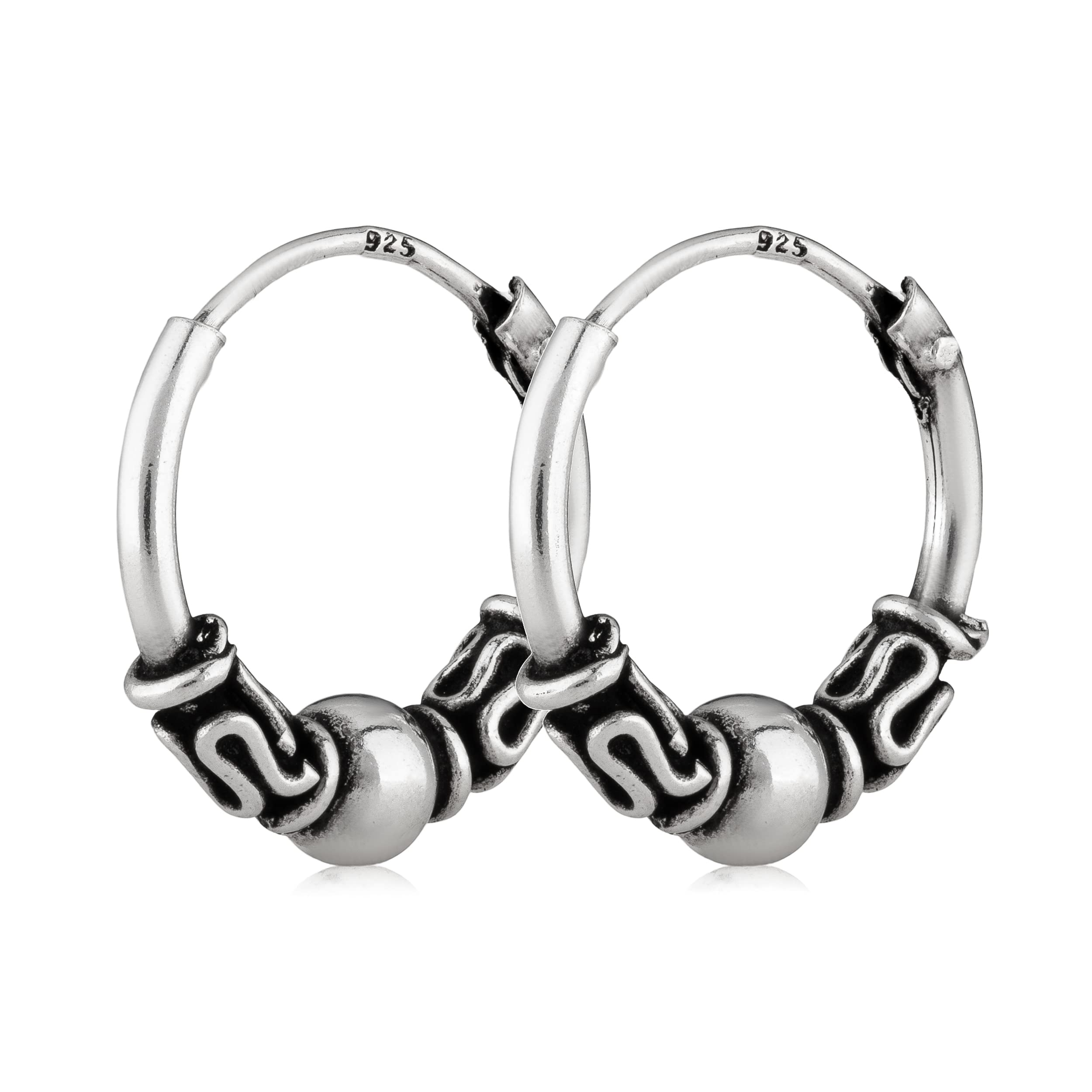 NKlaus Keltische Triskel Ohrringe Aus 925er Silber – 8 Mm, Ohrstecker Mit Butterfly-Verschluss