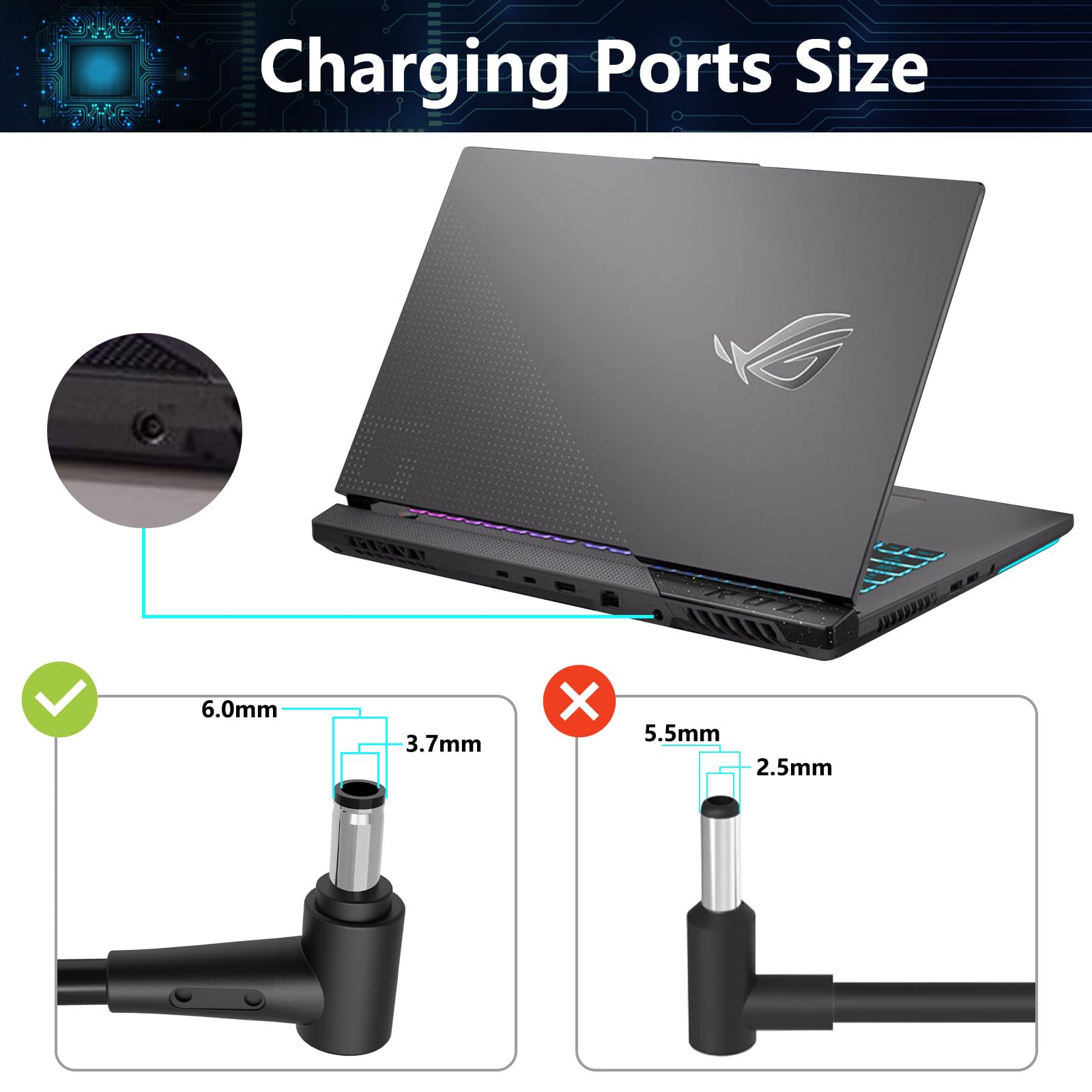 Amazon.com: 180W Zephyrus Charger for Original Asus G14 GA401 2021