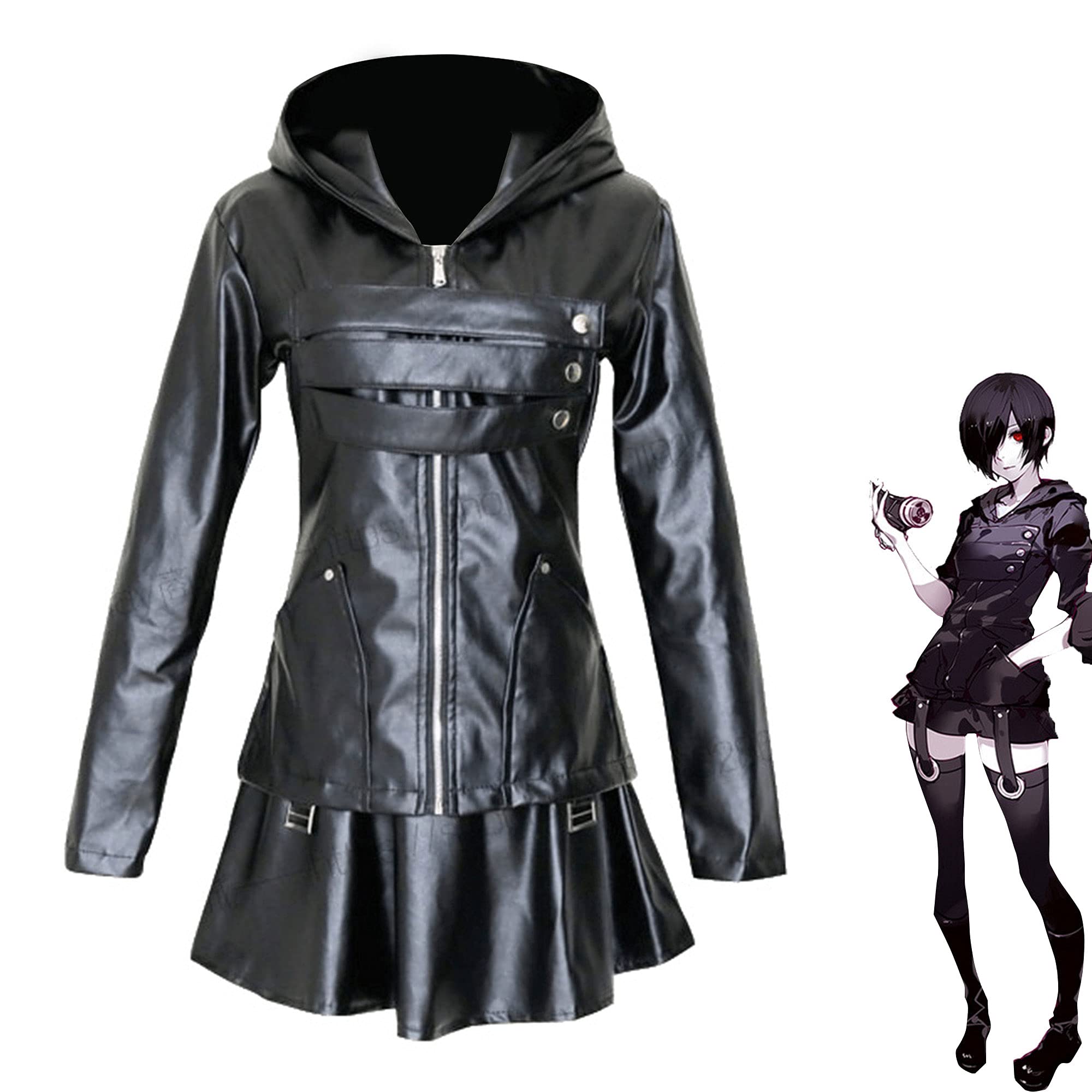 Japonia anime Tokyo Ghoul Touka Kirishima strój szkolny, czarna spódnica, kostium bojowy, pełny zestaw, Halloween, Boże Narodzenie, cosplay, kostium na co dzień, mundurek